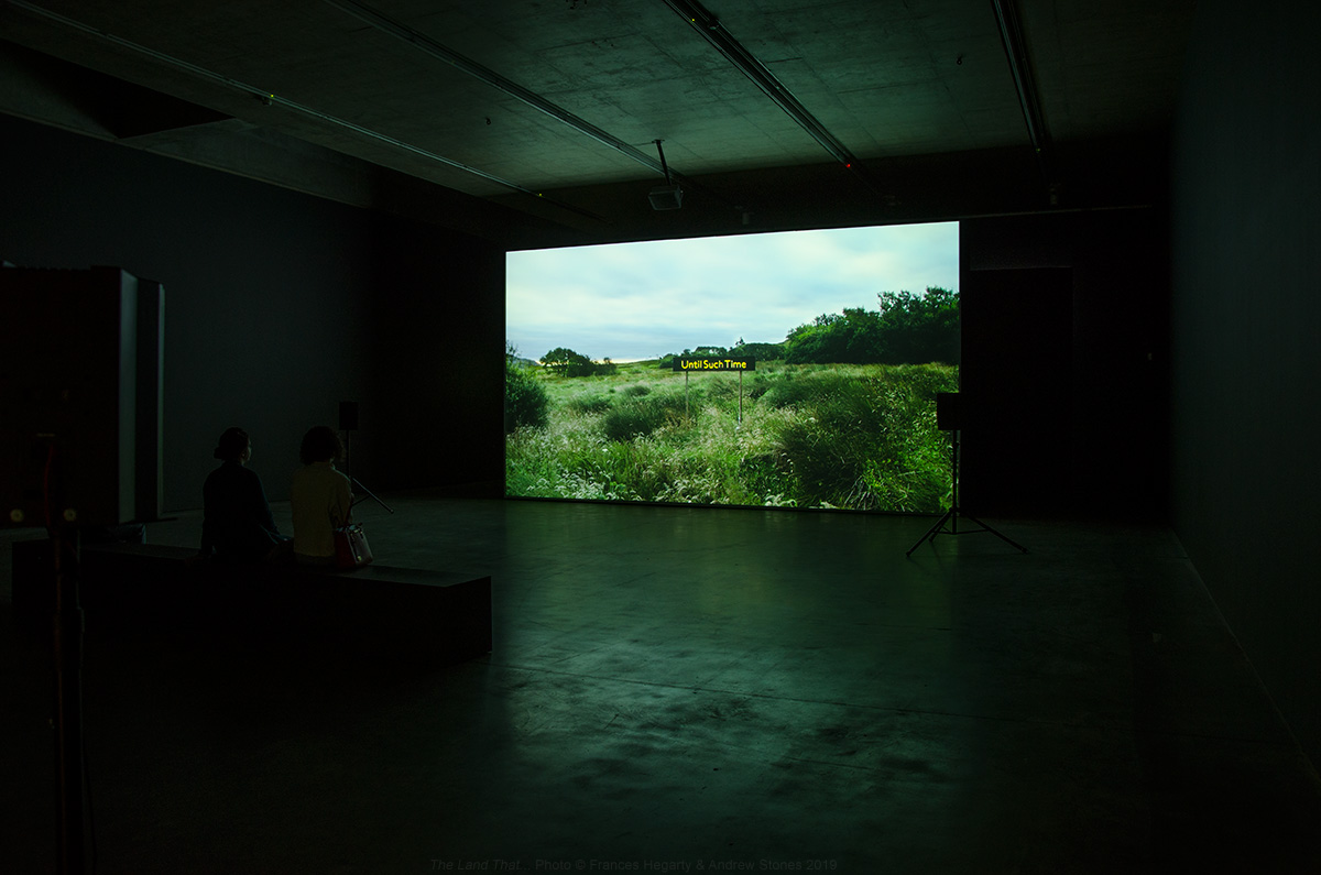 Hegarty & Stones - 'The Land That...' at the MAC, Belfast 2019 - single screen video projection, view 1 of 4
