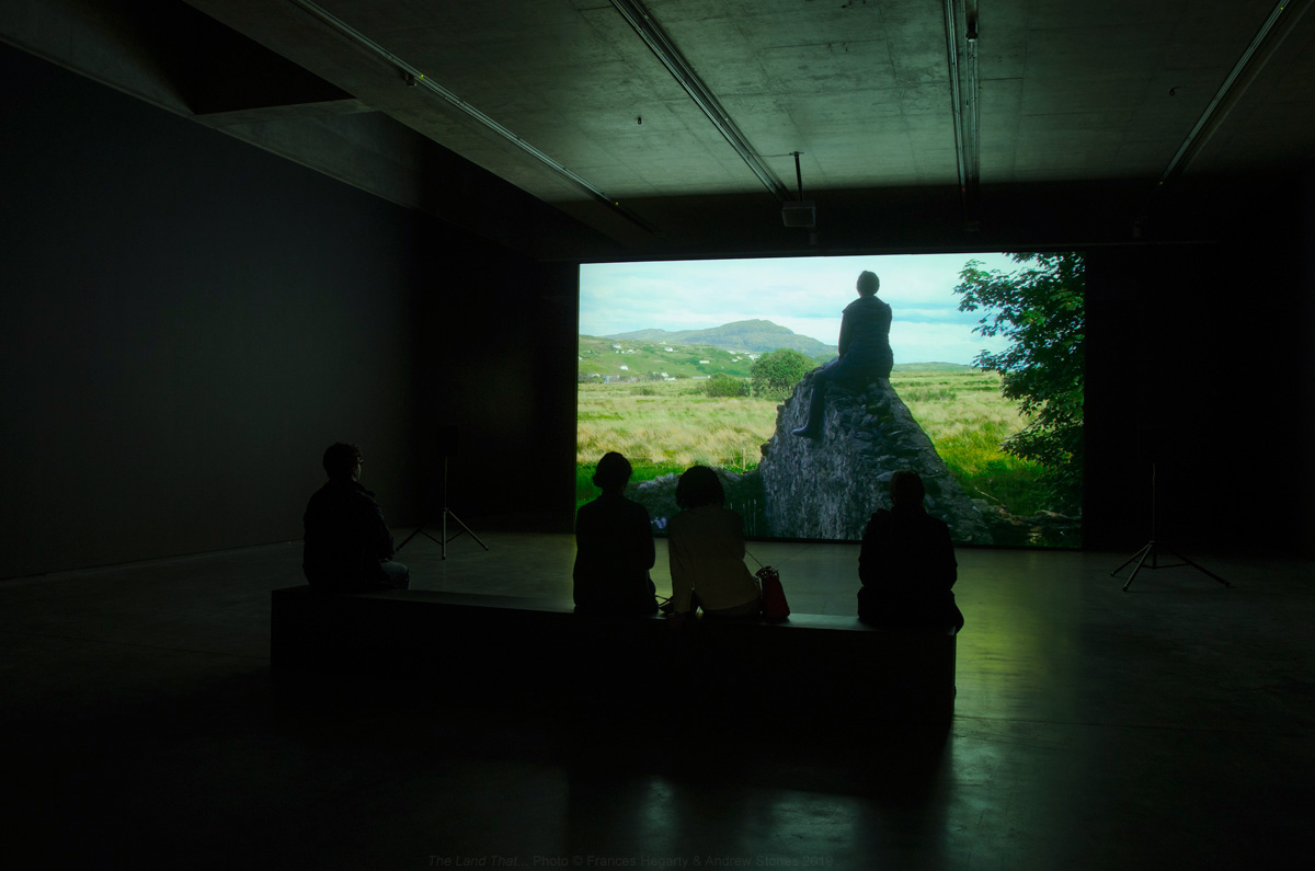 Hegarty & Stones - 'The Land That...' at the MAC, Belfast 2019 - single screen video projection, view 3 of 4